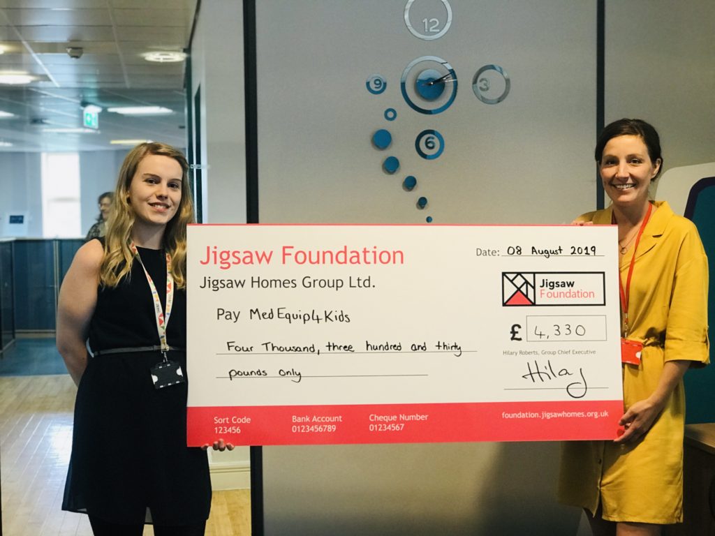 Jigsaw Foundation funding given to children's ward and community
